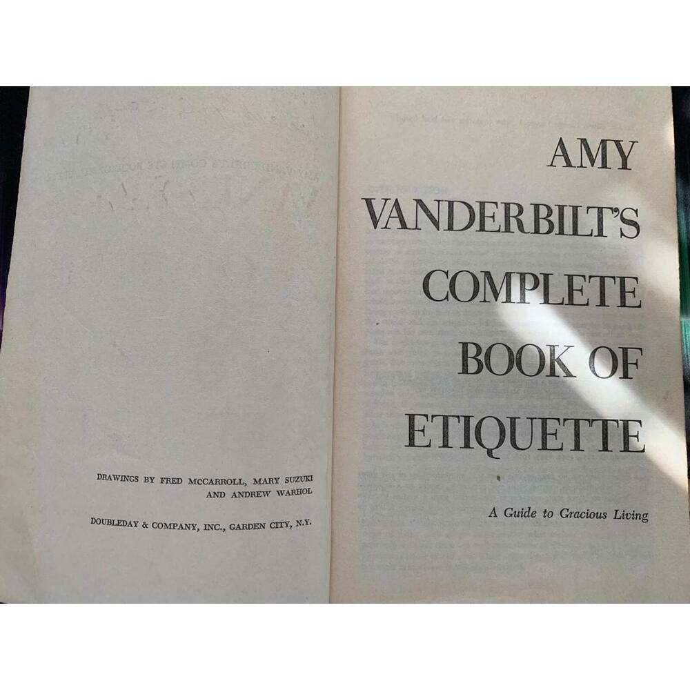 Complete Book of Etiquette Amy Vanderbilt